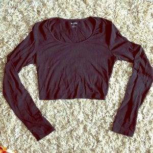 ON HOLD - Black long sleeve crop top